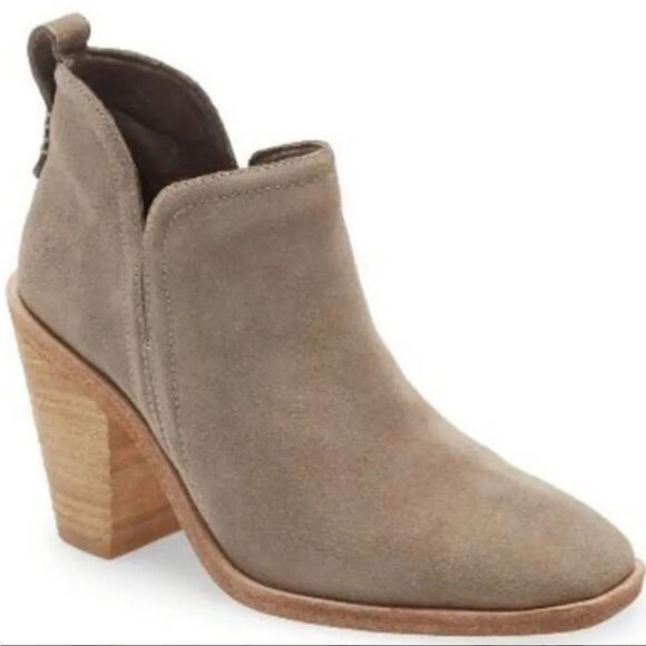 New Jeffrey Campbell Rosalee Suede Heeled Booties Boot ankle high heel tan brown - Picture 1 of 6